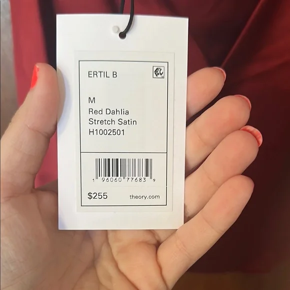 Theory Rich Red Drape Halter Top - Picture 3 of 7